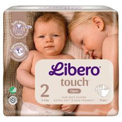 Libero 麗貝樂 Touch黏貼型尿布 3~6kg  32片  NB